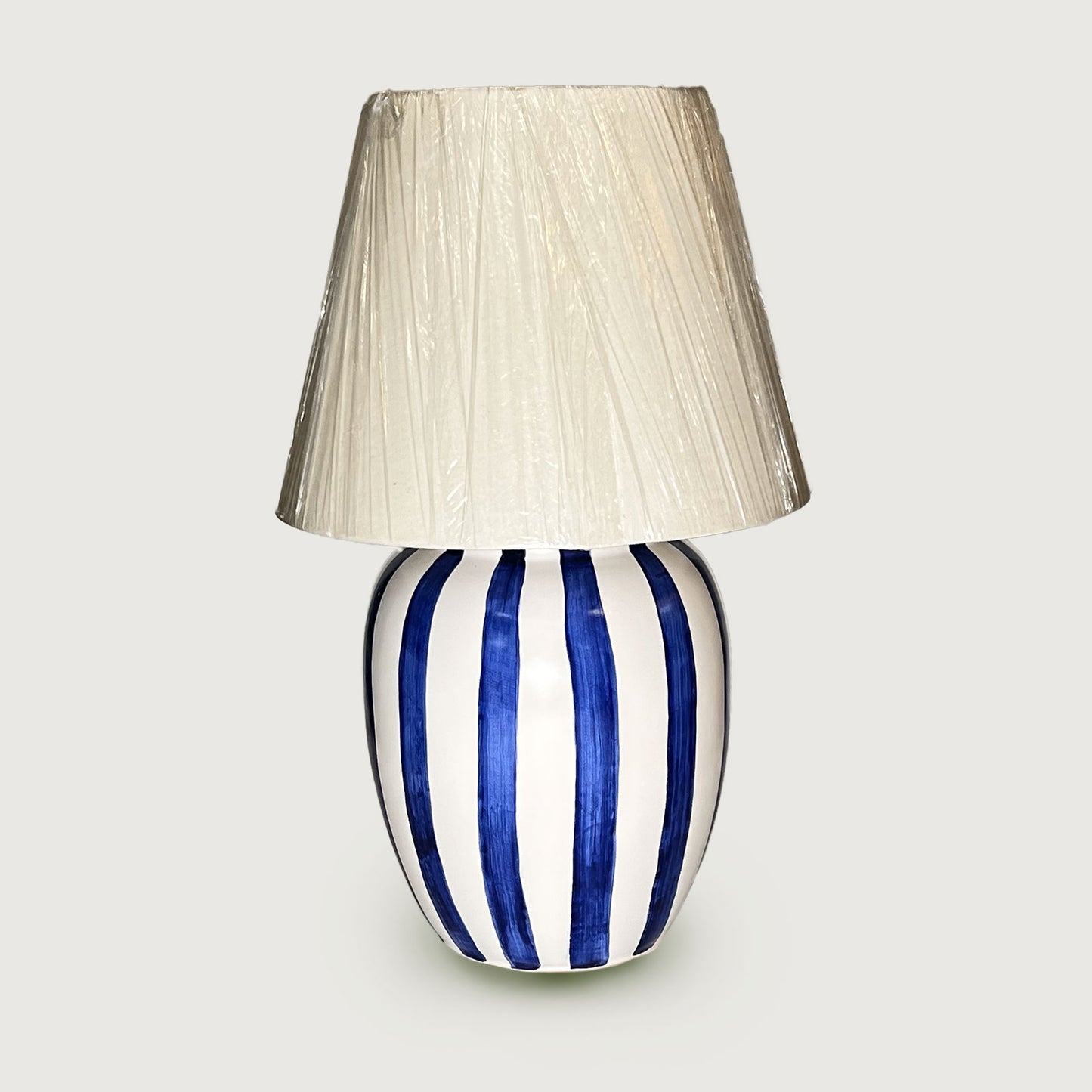 Abajur Salvador Grande Listra Azul