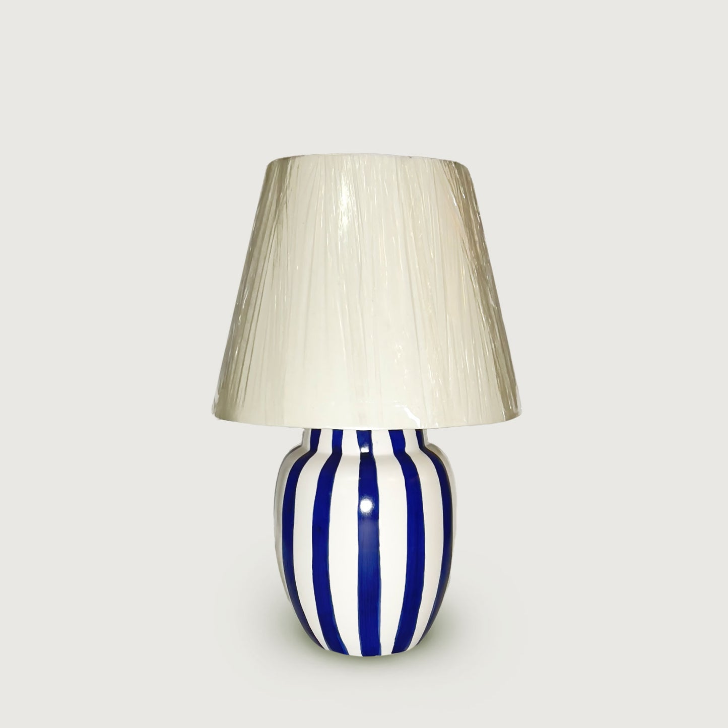 Abajur Salvador Pequeno Listra Azul