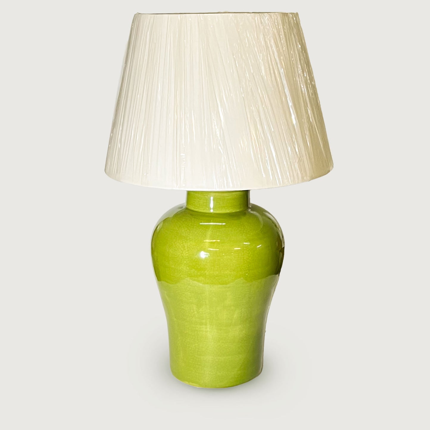 Abajur Grande Verde Craquelê