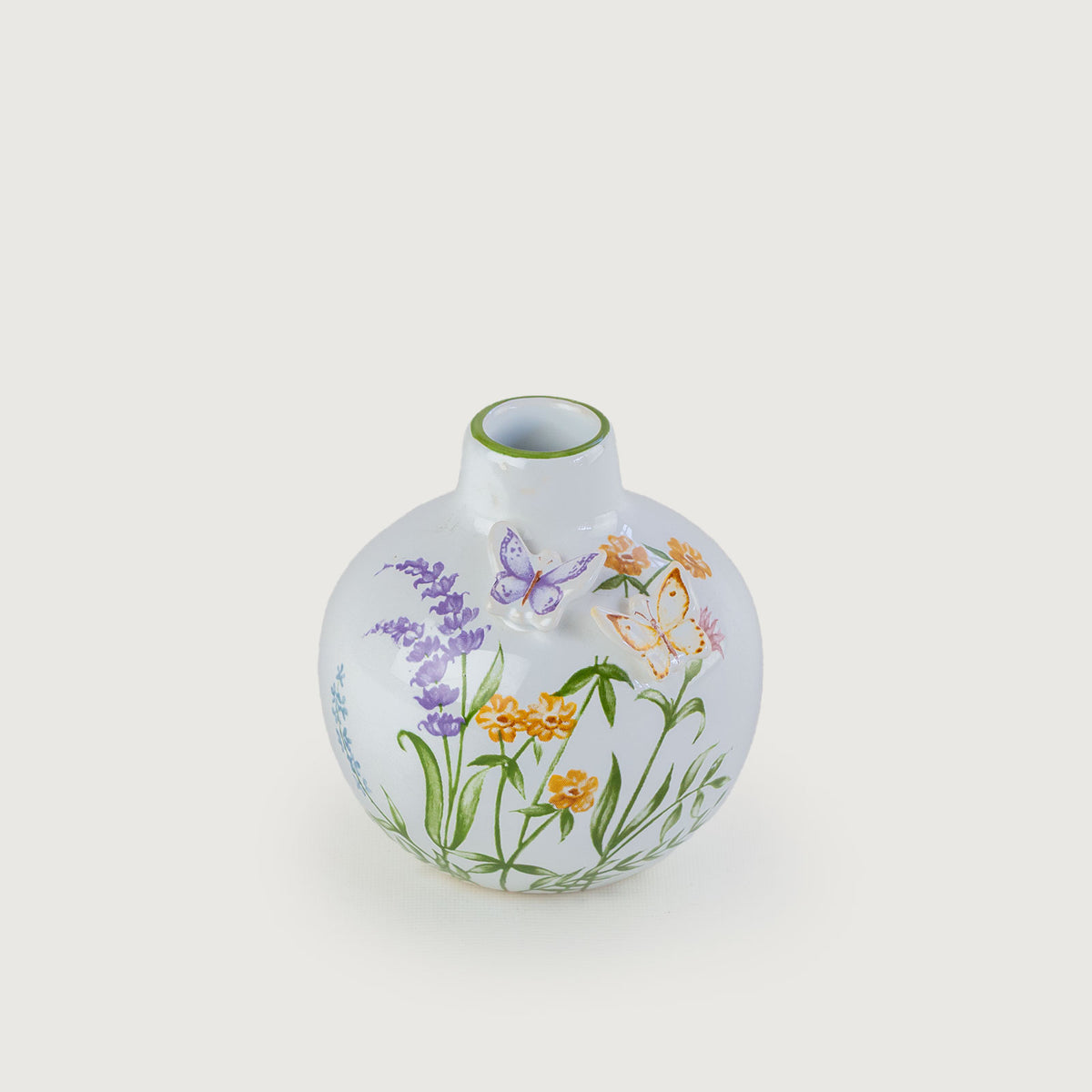 Jarra Bolinha com Borboletas Butterfly Garden