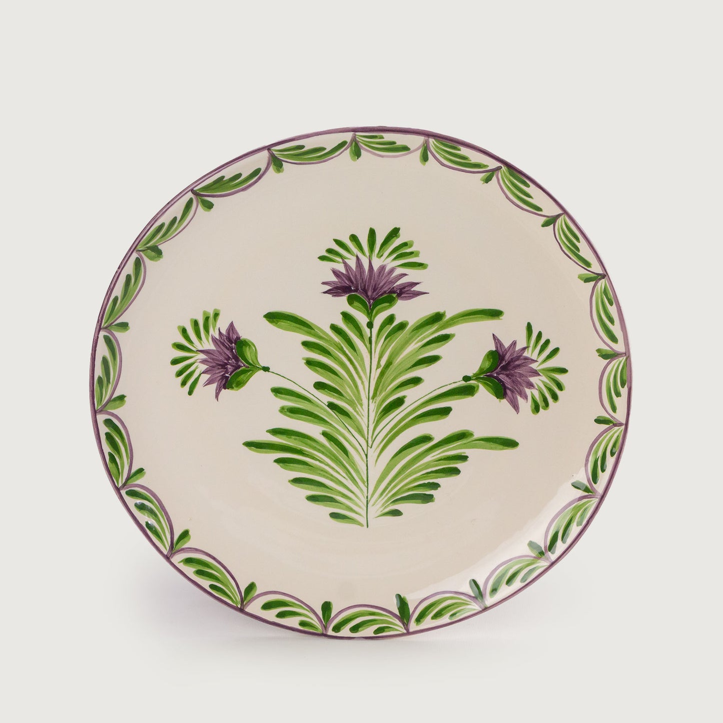 Prato De Jantar Sinuoso Flor de Alcachofra
