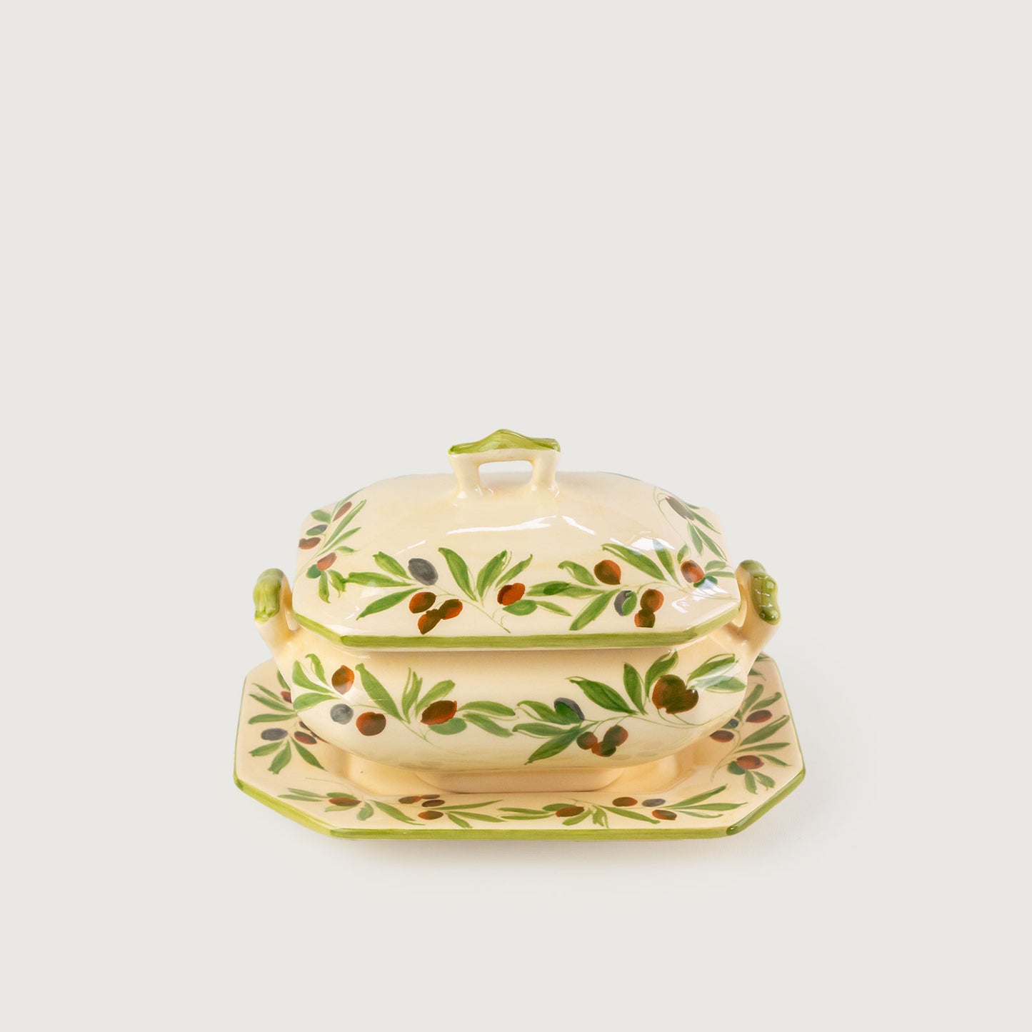 Terrina Coimbra Pequena Com Travessa Oliva
