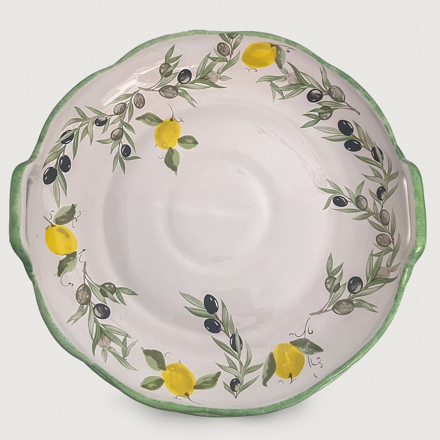 Travessa Redonda Com Alça Salada Mediterrânea