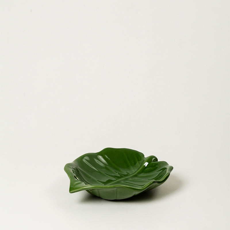Tigela Folha Nova Esmalte Verde