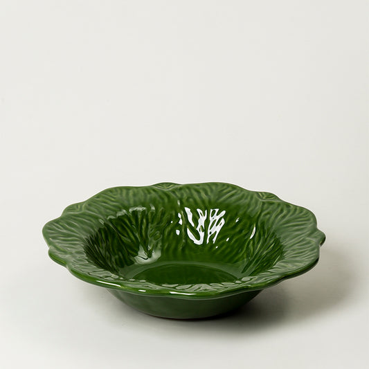 Tigela Folha Esmalte Verde