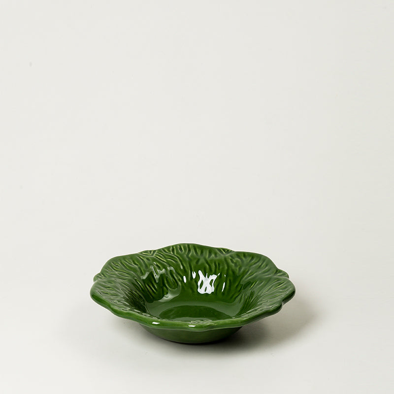 Tigela Folha Esmalte Verde