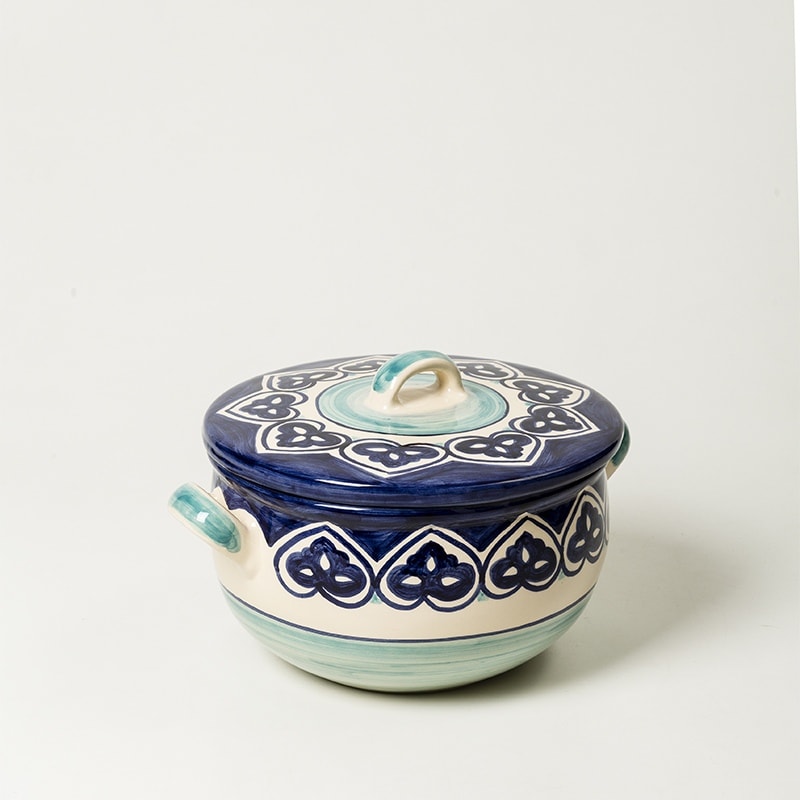 Terrina Redonda Com Tampa Amalfitana