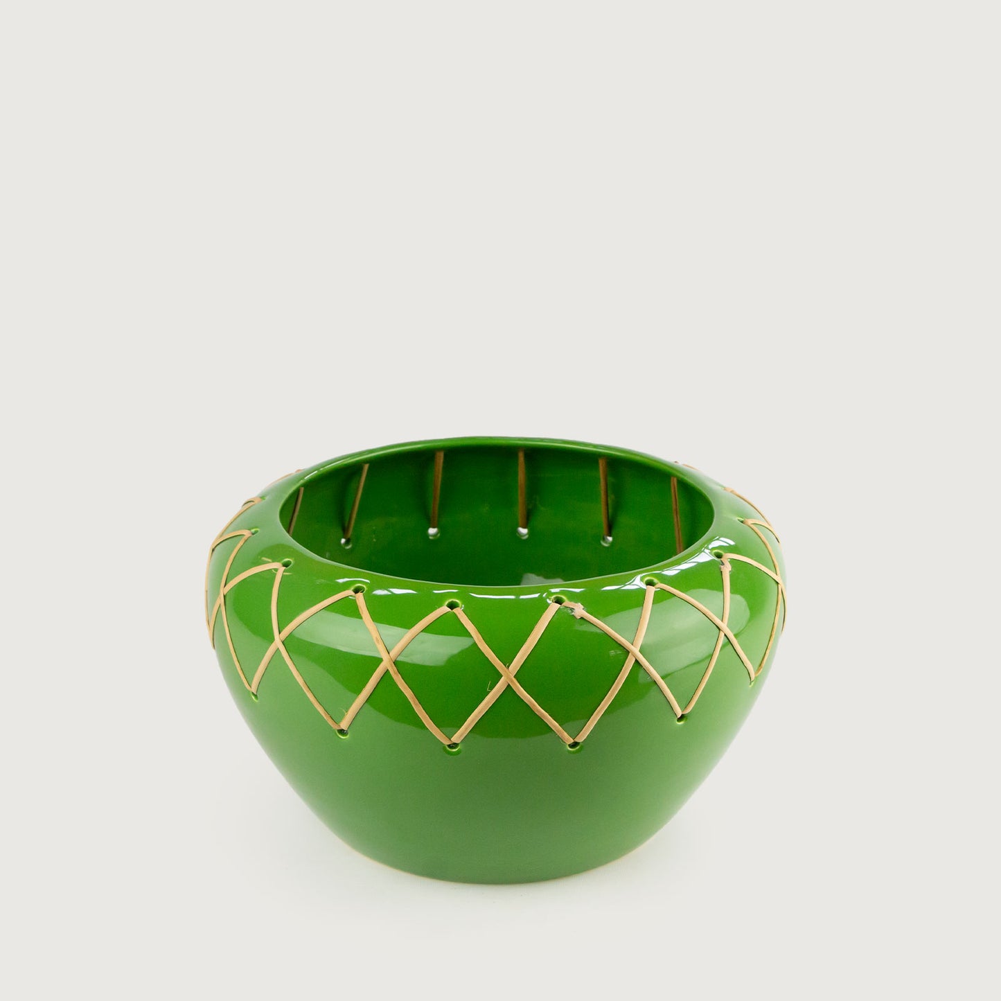 Cachepot Liso Grande com Junco