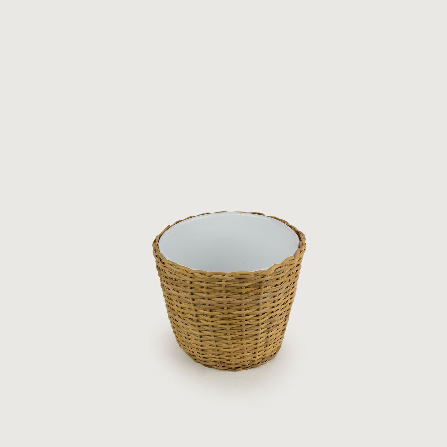 Cachepot Marrocos revestido com junco