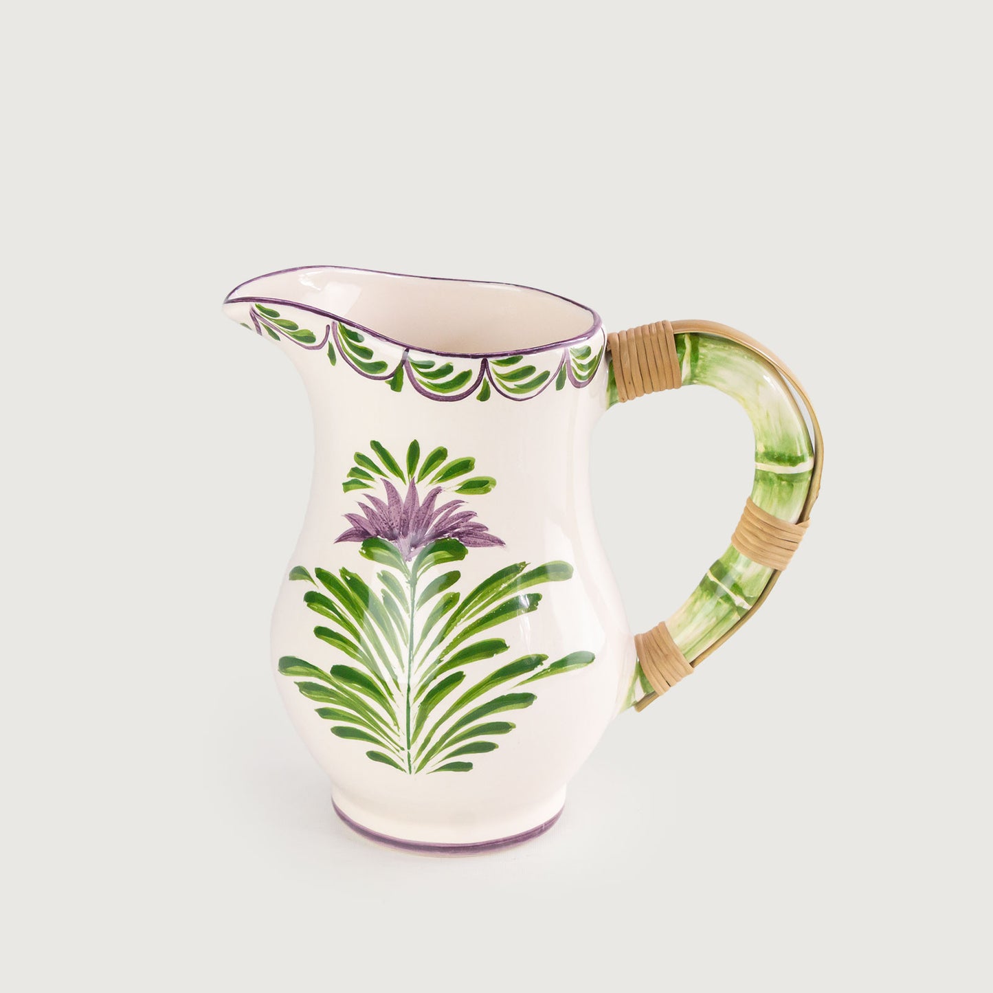 Jarra de Água com Junco Flor de Alcachofra