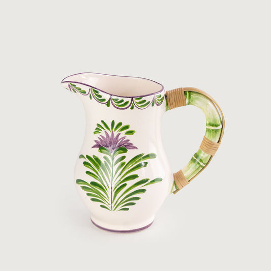 Jarra de Água com Junco Flor de Alcachofra