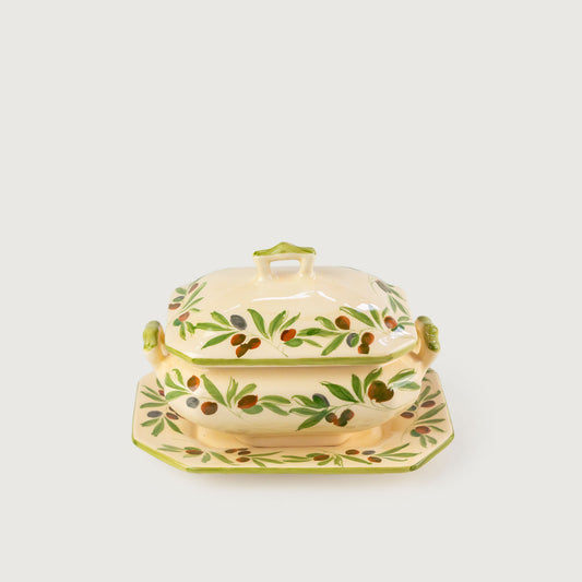 Terrina Coimbra Pequena Com Travessa Oliva