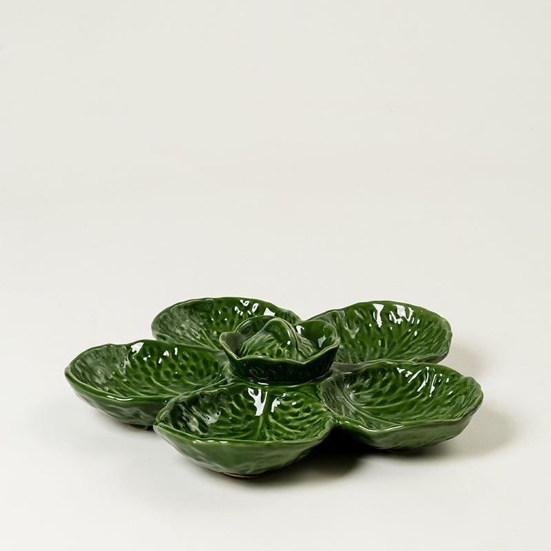 Petisqueira Folha Esmalte Verde